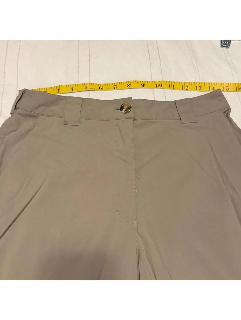 ExOfficio Nylon Stretch Hiking Travel Pants Khaki Tan Women's Size 8 - Picture 6 of 7